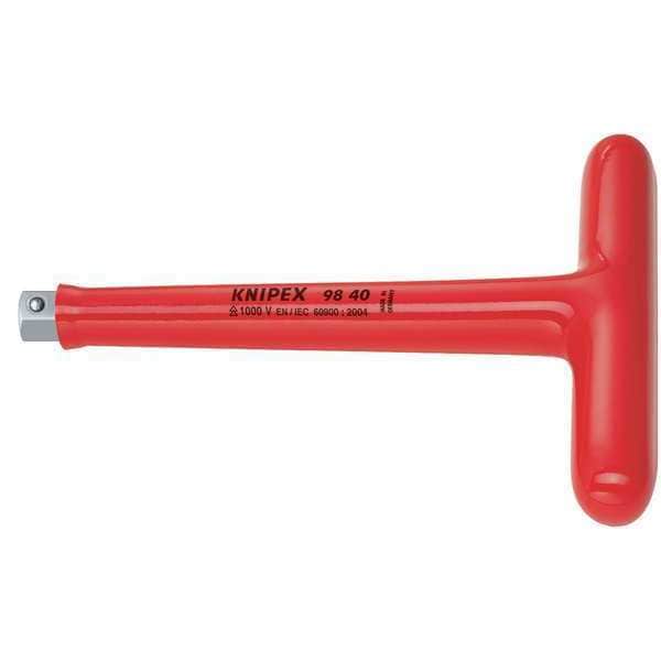 SAE Insulated T-Shape Square Key T-Handle, 1000V, Insulated, 1/2"Drive, 6-1/2" Tip Size
