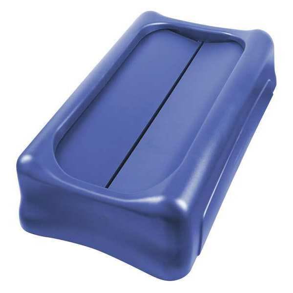 Slim Jim 23 gal Trash Can Lid, Blue, Resin, 11.4 in W/Dia