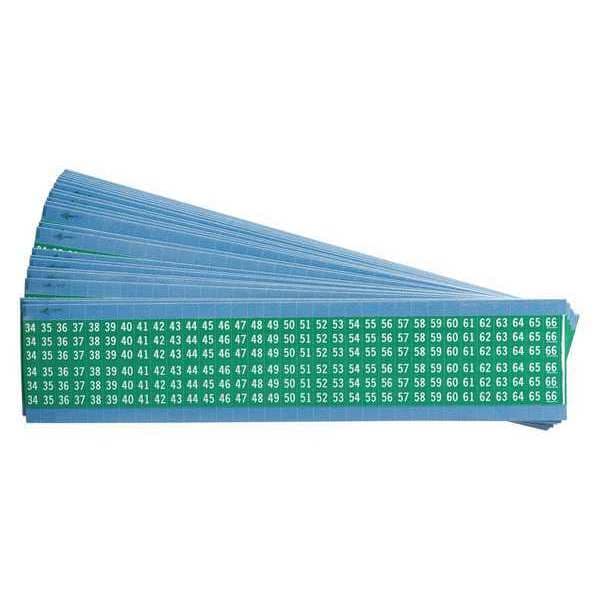 Wire Markers, Legend 34-66, Wht/Grn, PK25