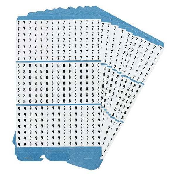 Porta-Pack Wire Markers, 7-9, Blk/Wht, PK10