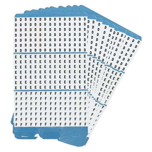 Porta-Pack Wire Mkrs, D, E, F, Blk/Wht, PK10