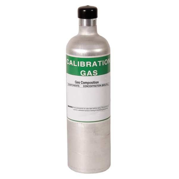 Calibration Gas, Carbon Monoxide, Hydrogen Sulfide, Methane, Oxygen, 29 L, C-10 Connection