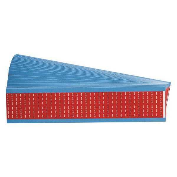 Wire Markers, Legend 1, White/Red, PK25