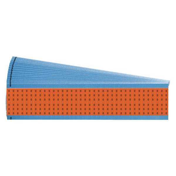 Wire Markers, Legend 0, Black/Orange, PK25