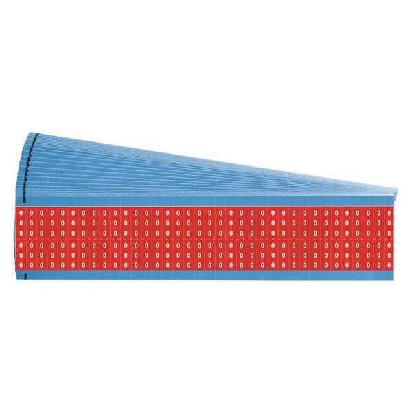 Wire Markers, Legend 0, White/Red, PK25