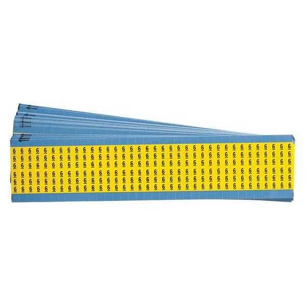 Wire Markers, Legend 6, Black/Yellow, PK25
