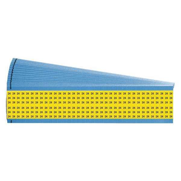 Wire Markers, Legend 24, Black/Yellow, PK25