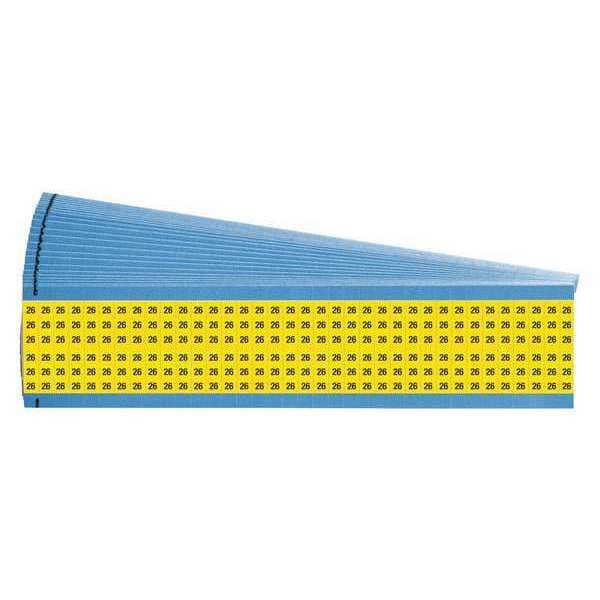 Wire Markers, Legend 26, Yellow, PK25