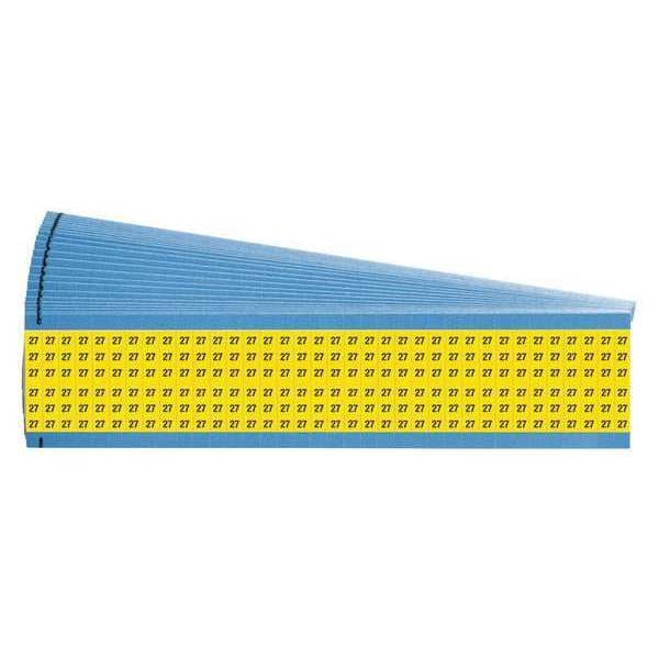 Wire Markers, Legend 27, Yellow, PK25