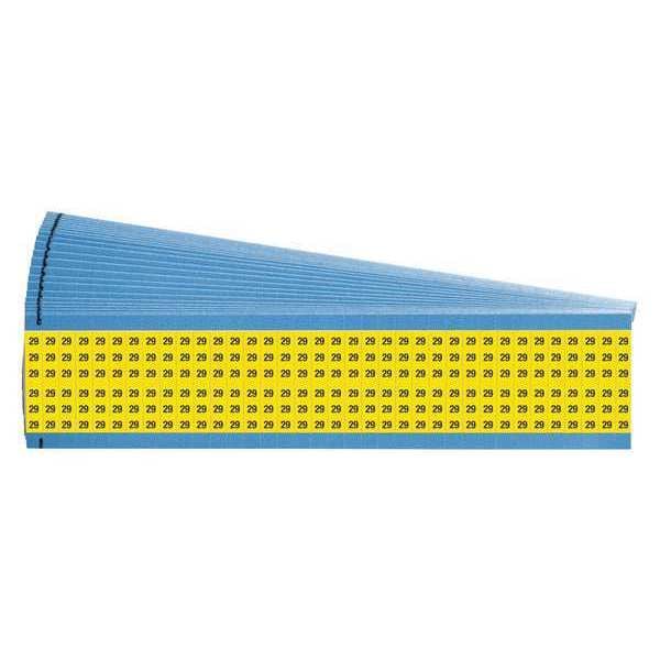 Wire Markers, Legend 29, Black/Yellow, PK25