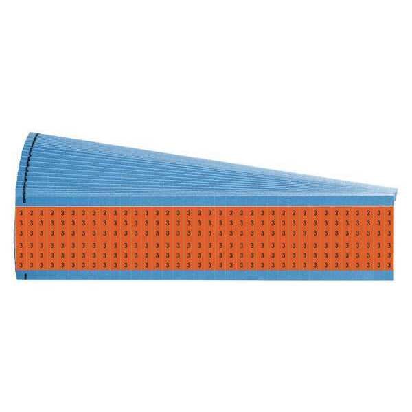 Wire Markers, Legend 3, Black/Orange, PK25