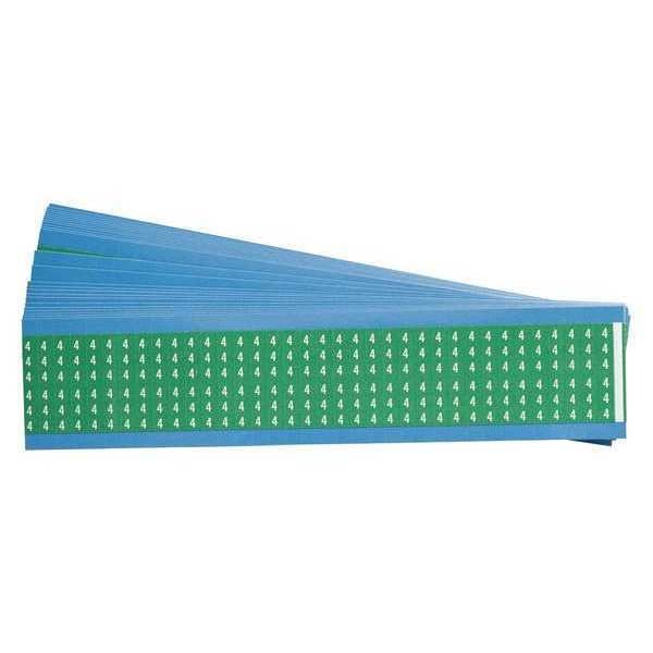 Wire Markers, Legend 4, White/Green, PK25