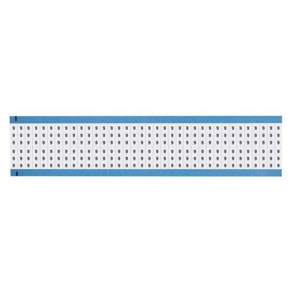 Wire Markers, Legend 9, Black/White, PK25, WM-9-SC-PK