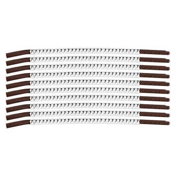 Clip Sleeve Wire Mrkrs, 7, Blk/Wht, PK10, SCN15-7