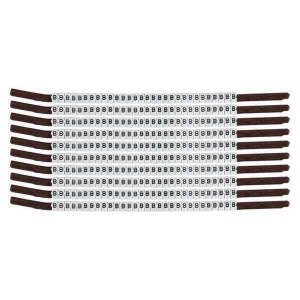 Clip Sleeve Wire Mrkrs, B, Blk/Wht, PK10, SCN15-B