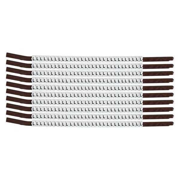 Clip Sleeve Wire Mrkrs, L, Blk/Wht, PK10, SCN15-L