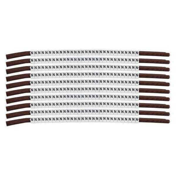 Clip Sleeve Wire Mrkrs, N, Blk/Wht, PK10, SCN15-N