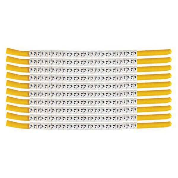 Clip Sleeve Wire Mrkrs, 7, Blk/Wht, PK10, SCN18-7