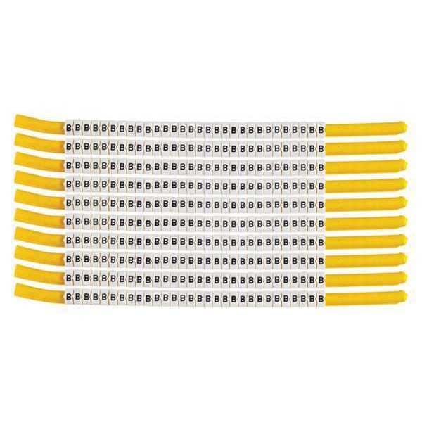 Clip Sleeve Wire Mrkrs, B, Blk/Wht, PK10, SCN18-B