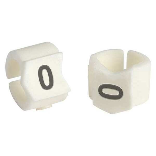Clip Sleeve Wire Mrkrs, 0, Blk/Wht, PK50, SCN23-0