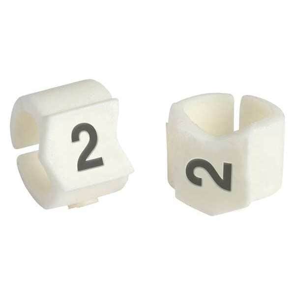 Clip Sleeve Wire Mrkrs, 2, Blk/Wht, PK50, SCN23-2