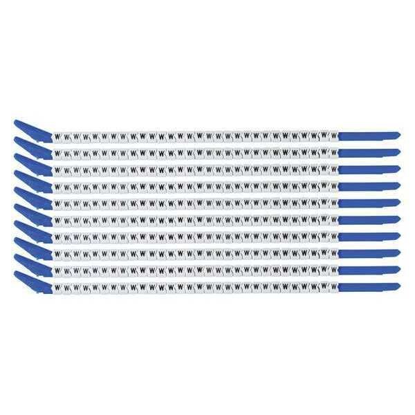 Clip Sleeve Wire Mrkrs, W, Blk/Wht, PK10