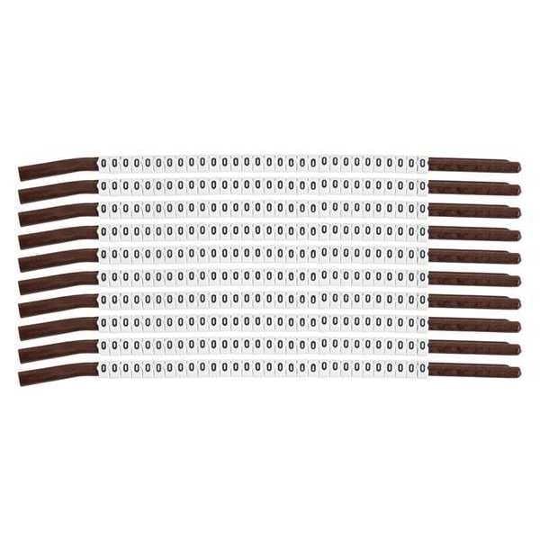 Clip Sleeve Wire Mrkrs, 0, Blk/Wht, PK10, SCN15-0