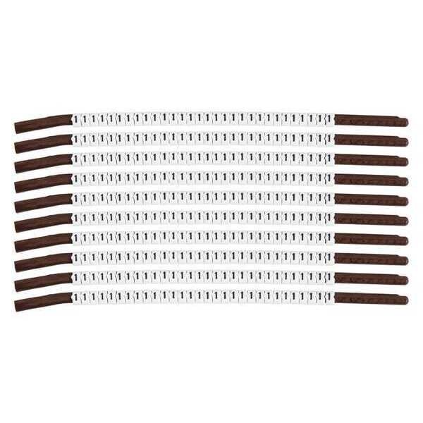 Clip Sleeve Wire Mrkrs, 1, Blk/Wht, PK10, SCN15-1