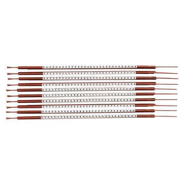 Clip Sleeve Wire Mrkrs, 0-9, Blk/Wht, PK10, SCNC-03