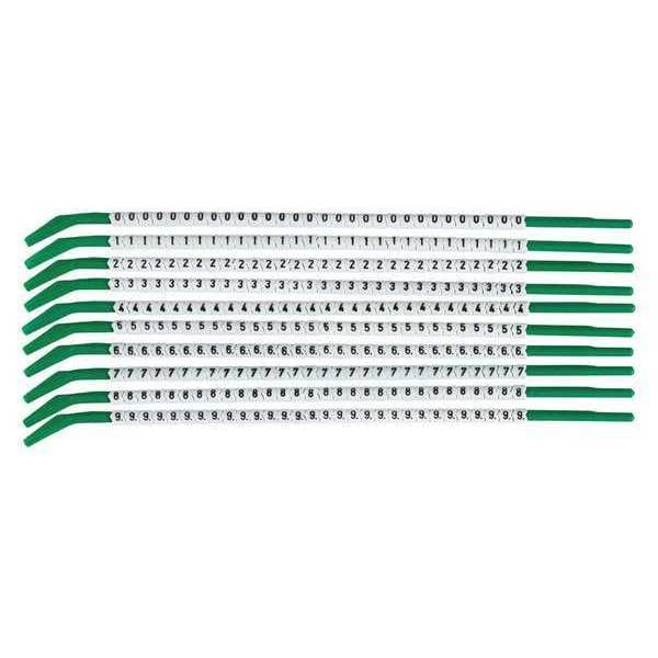 Clip Sleeve Wire Mrkrs, 0-9, Blk/Wht, PK10, SCNC-09