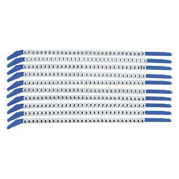 Clip Sleeve Wire Mrkrs, 0-9, Blk/Wht, PK10, SCNC-13