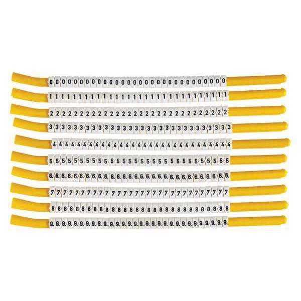 Clip Sleeve Wire Mrkrs, 0-9, Blk/Wht, PK10, SCNC-18