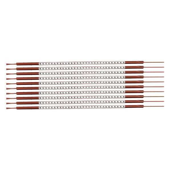 Clip Sleeve Wire Mrkrs, 6, Blk/Wht, PK10, SCN03-6