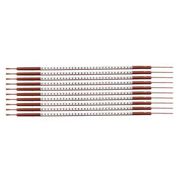 Clip Sleeve Wire Mrkrs, 8, Blk/Wht, PK10, SCN03-8