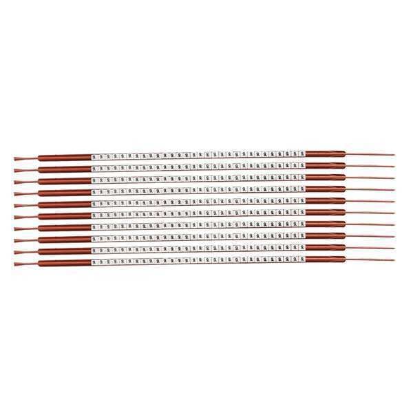 Clip Sleeve Wire Mrkrs, 9, Blk/Wht, PK10, SCN03-9