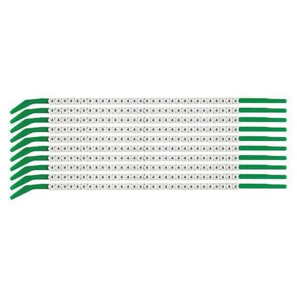 Clip Sleeve Wire Mrkrs, 4, Blk/Wht, PK10, SCN09-4