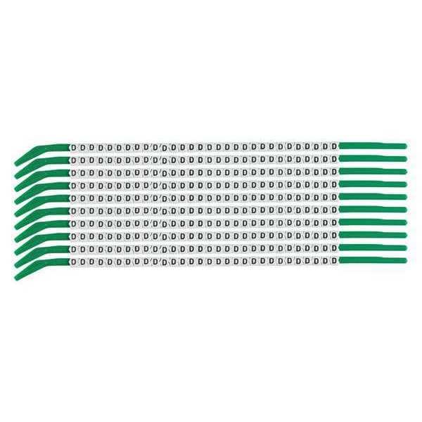 Clip Sleeve Wire Mrkrs, D, Blk/Wht, PK10, SCN09-D