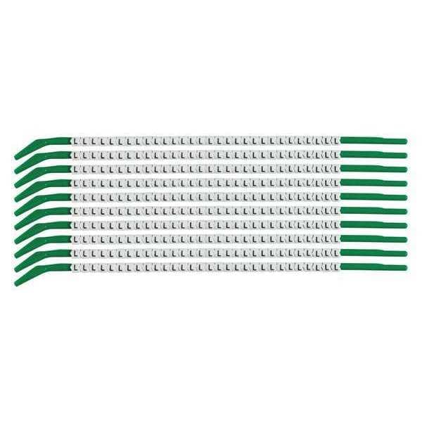 Clip Sleeve Wire Mrkrs, L, Blk/Wht, PK10, SCN09-L