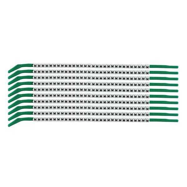 Clip Sleeve Wire Mrkrs, M, Blk/Wht, PK10