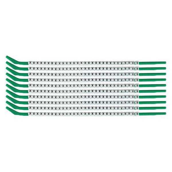 Clip Sleeve Wire Mrkrs, X, Blk/Wht, PK10, SCN09-X
