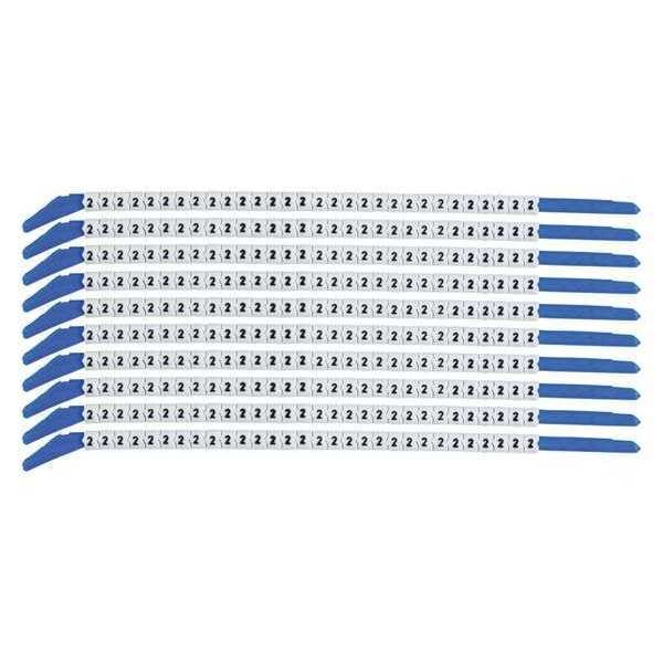 Clip Sleeve Wire Mrkrs, 2, Blk/Wht, PK10, SCN13-2