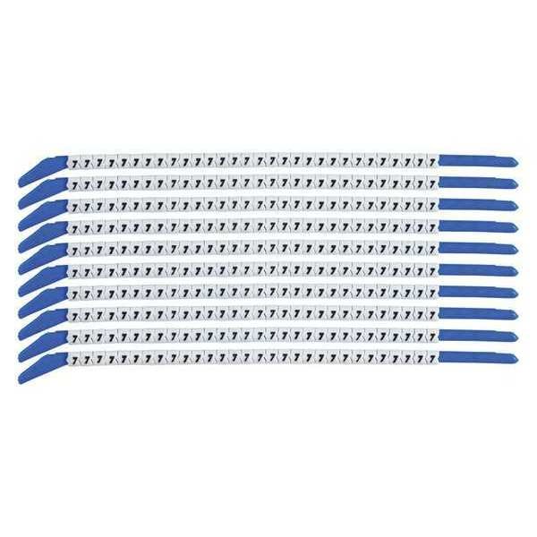 Clip Sleeve Wire Mrkrs, 7, Blk/Wht, PK10, SCN13-7