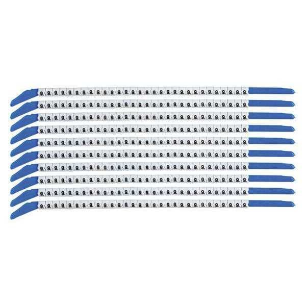 Clip Sleeve Wire Mrkrs, 9, Blk/Wht, PK10, SCN13-9