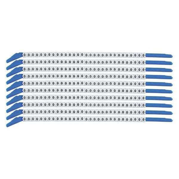 Clip Sleeve Wire Mrkrs, G, Blk/Wht, PK10