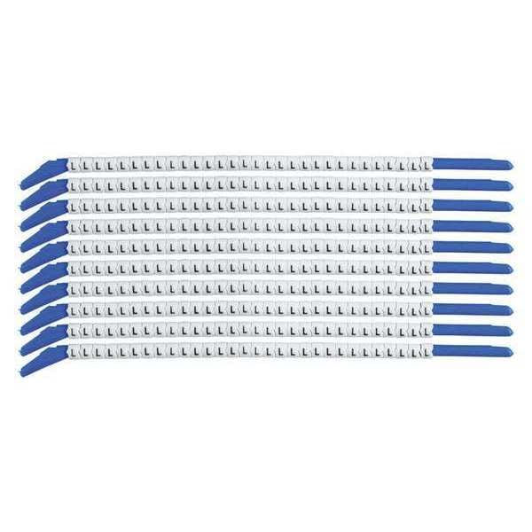 Clip Sleeve Wire Mrkrs, L, Blk/Wht, PK10, SCN13-L