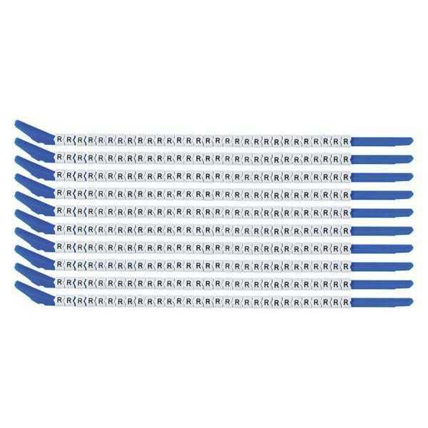 Clip Sleeve Wire Mrkrs, R, Blk/Wht, PK10