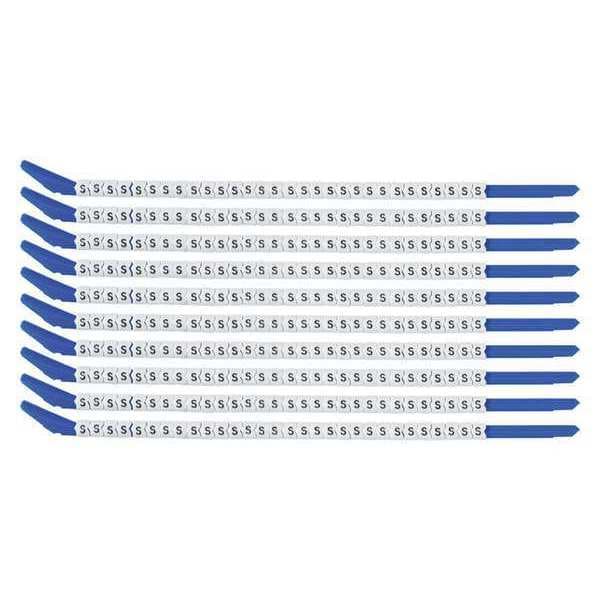 Clip Sleeve Wire Mrkrs, S, Blk/Wht, PK10