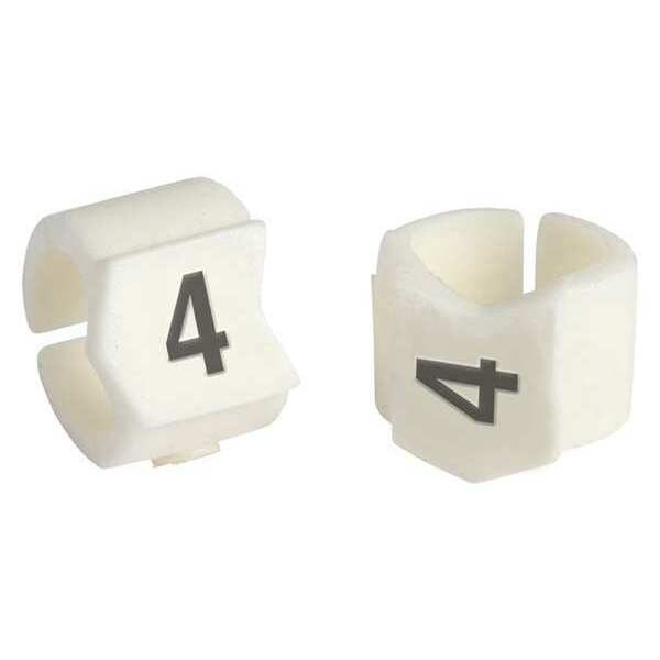 Clip Sleeve Wire Mrkrs, 4, Blk/Wht, PK50, SCN23-4