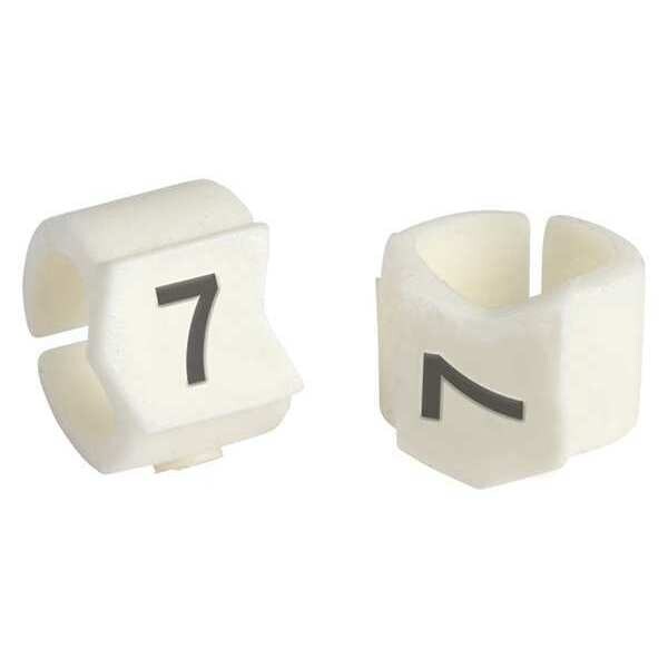 Clip Sleeve Wire Mrkrs, 7, Blk/Wht, PK50, SCN23-7