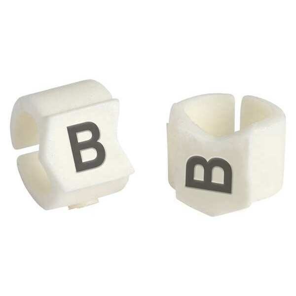 Clip Sleeve Wire Mrkrs, B, Blk/Wht, PK50
